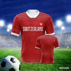 European football fan jerseys  V-neck short-sleeved shirts  spectator apparel  training apparel outdoor sportswear holiday gifts