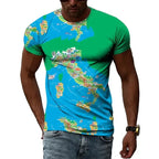 ITALY Flag 3D Print Sports Quick-dry Breathable Men T-shirt Outdoor Football Jersey Team Short-sleeve Parent-child Top Clothing