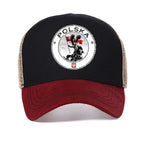 Poland Flag Graphic Mens Baseball Cap 3D Printed Summer Casual Poland Polska Husarz hat Cool Summer Mesh Trucker hats