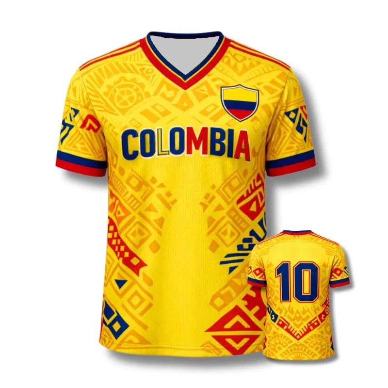 2026 Colombia Soccer Fan 3D Jersey Summer Outdoor Sports Breathable Short-sleeved Football Training Top Unisex Casual Tee