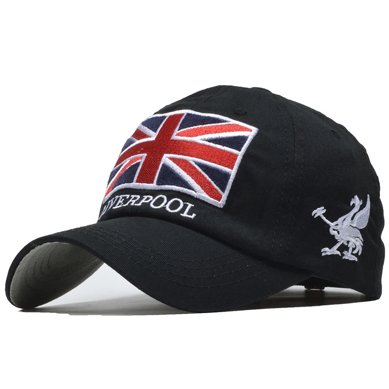 New Men's Baseball Cap Embroidery England Flag Brand Snapback Womens Baseball Hats Cotton Dad Hat Gorra Hombre Trucker Cap