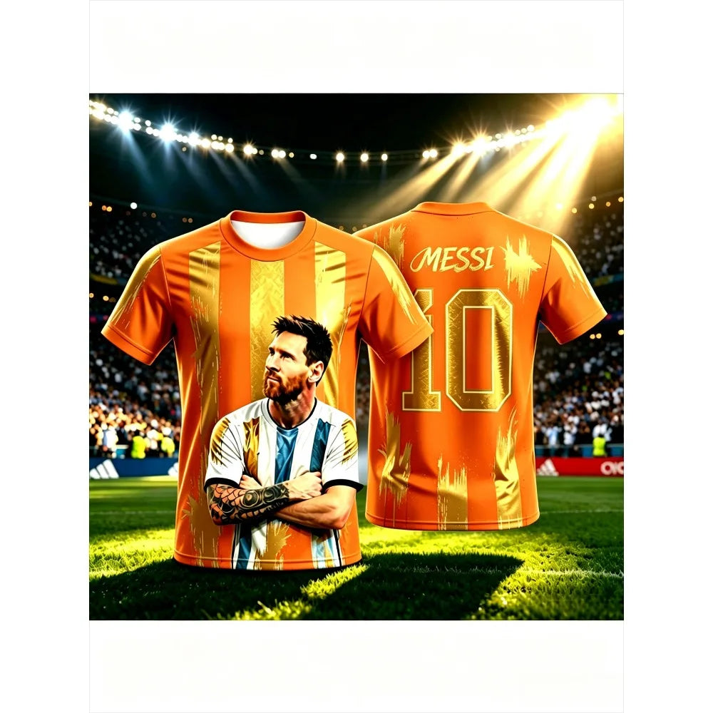 Kids #10 Soccer Jersey Men Boys Girls Football T-shirt Top Summer Fashion Print Casual Women Short Sleeve Men's Sports Tee Shirt