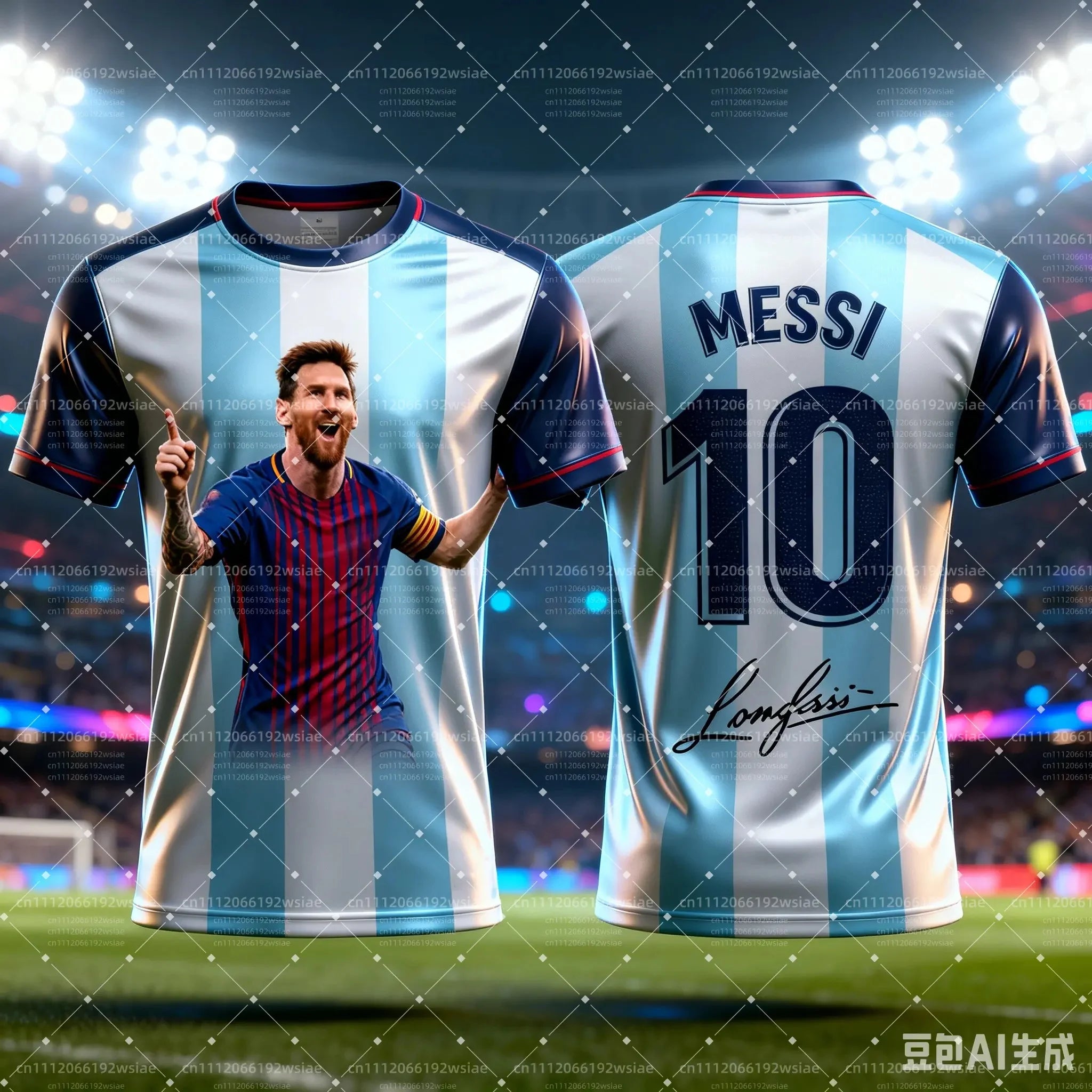 MESSI Men’s Fashion AI Football T-shirt 2026 Summer Fan Commemorative Jersey Style Casual Sports Top Superstar Graphic Print