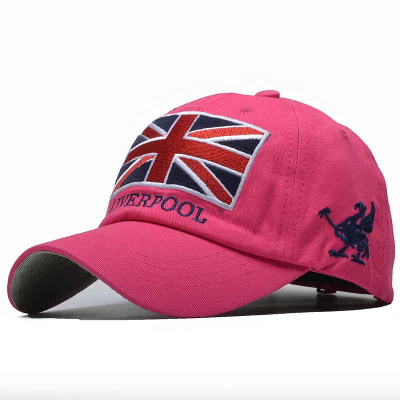 New Men's Baseball Cap Embroidery England Flag Brand Snapback Womens Baseball Hats Cotton Dad Hat Gorra Hombre Trucker Cap