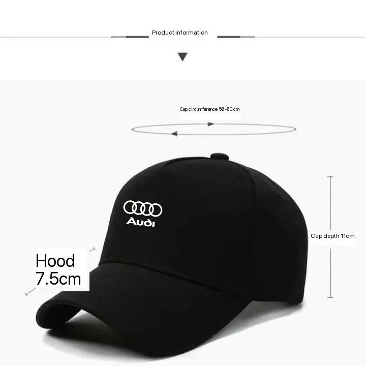 Car Baseball Cap Cotton Snapback Suitable for Audi Sline A4 A1 A3 A6  A7 A8 Q3 Q5 Q7 RS4 A5 S5 RS5Outdoor Sports hat