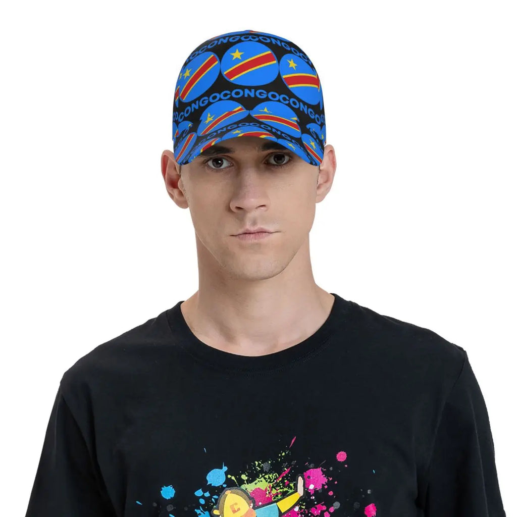 Flag Of Congo Kinshasa Flag Of Zaire Baseball Caps Men Women Hats Outdoor Adjustable Casual Cap Hip Hop Baseball Hat Casquette