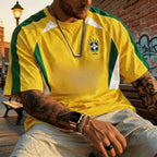 Summer New Brazil Football Jerseys for Men 2026 World Football Match Sports Tshirts Mesh Breathable Tees Fans Gifts Man Clothing