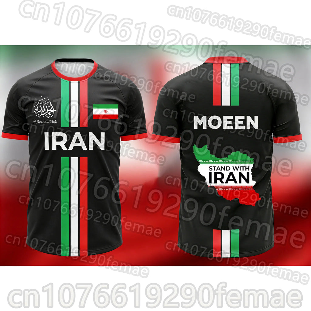IRAN 2026 New Summer Football Jersey Men's Soccer Shirt Iran Flag Graphic T-Shirt Sports Wear Quick Dry Best Gift For Men Fans