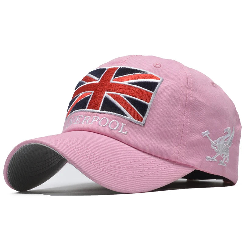 New Men's Baseball Cap Embroidery England Flag Brand Snapback Womens Baseball Hats Cotton Dad Hat Gorra Hombre Trucker Cap