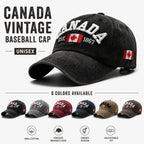 Vintage Washed Cotton Baseball Cap Men Canada Flag 3D Embroidery Dad Hat Women Retro Snapback Casquette Gorras