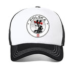 Poland Flag Graphic Mens Baseball Cap 3D Printed Summer Casual Poland Polska Husarz hat Cool Summer Mesh Trucker hats