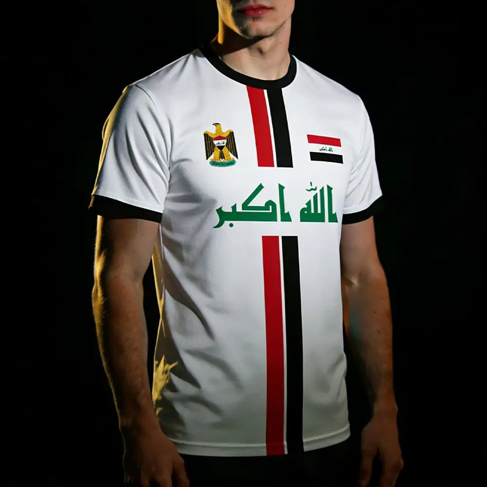 Iraq Style Printed Jerseys Men's And Women's Summer Street Short-sleeved Tee Sports Breathable Quick-drying Football T-shirts