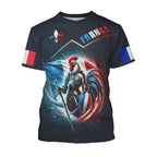France Football Jersey 2025 Men's T-shirts Soccer Uniform Short Sleeve Tees French Map Flag Graphic Casual Sports Unisex Tops