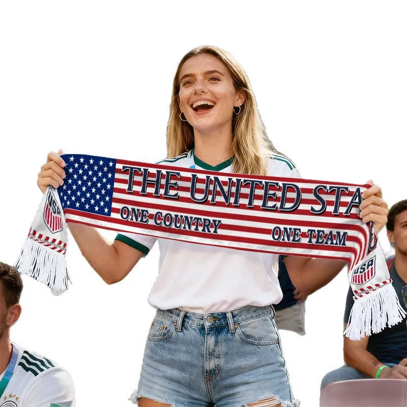 FIFA World Cup 2026 Fan Scarf — National Team Flag Print