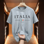 Italy Fashion T-shirts for Men High Quality 100% Cotton O-neck Short Sleeved Summer Daily Casual Sports Cool Tees City Vibe Tops