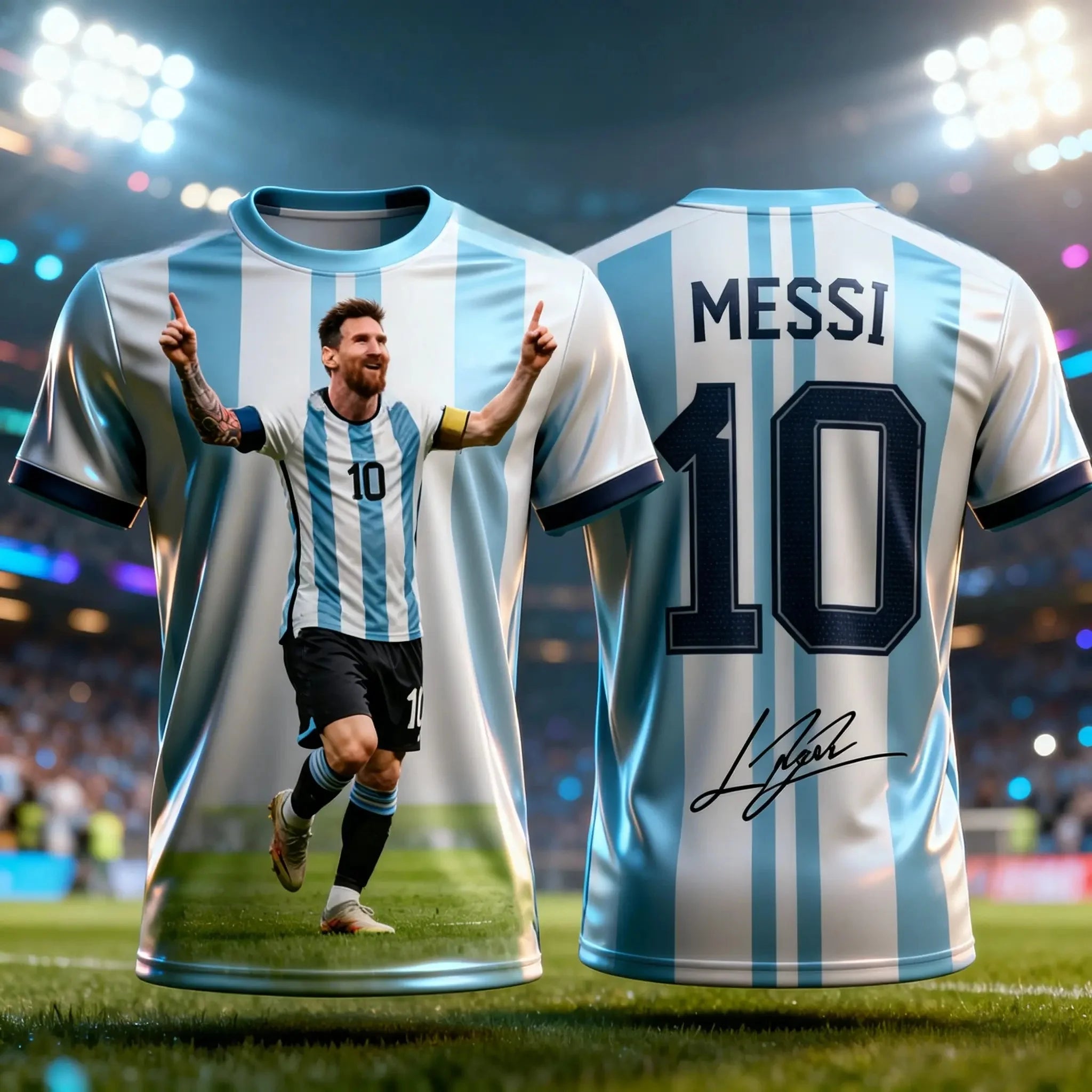 MESSI Men’s Fashion AI Football T-shirt 2026 Summer Fan Commemorative Jersey Style Casual Sports Top Superstar Graphic Print