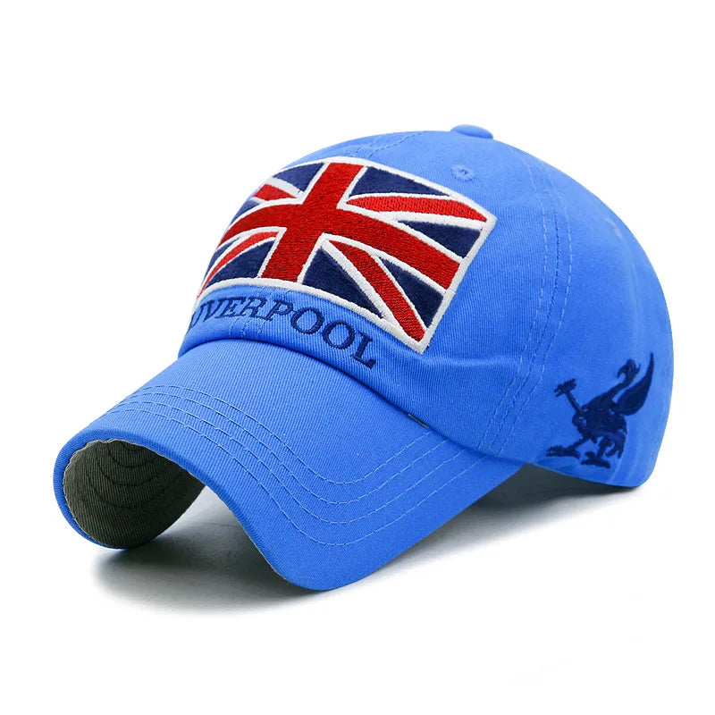 New Men's Baseball Cap Embroidery England Flag Brand Snapback Womens Baseball Hats Cotton Dad Hat Gorra Hombre Trucker Cap