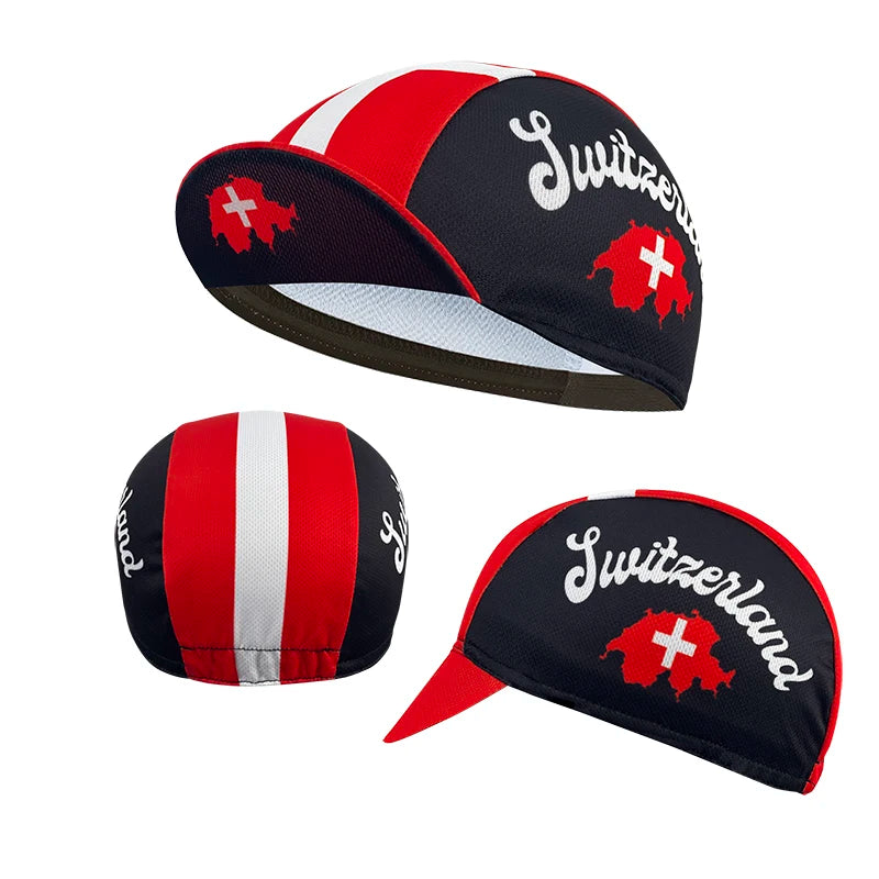 New cycling cap, polyester sweat wicking classic, popular, unisex, national flag