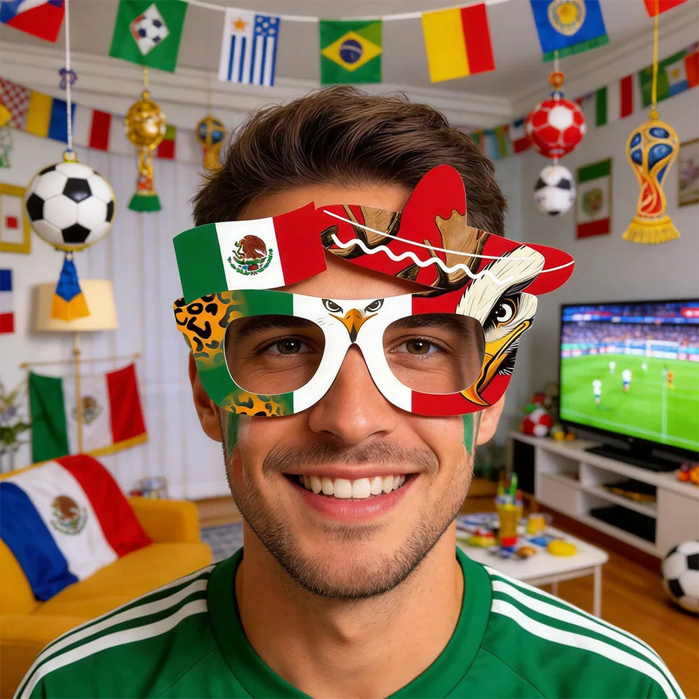 FIFA World Cup 2026 Flag Eyeglass Frames — Fan Cheering Props