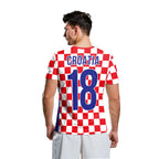 Jersery Croatia T-Shirt for Men HR Flag Tee Shirts Fashion 18 Soccer Top Red White Grids Football Jerseys Unisex Clothing