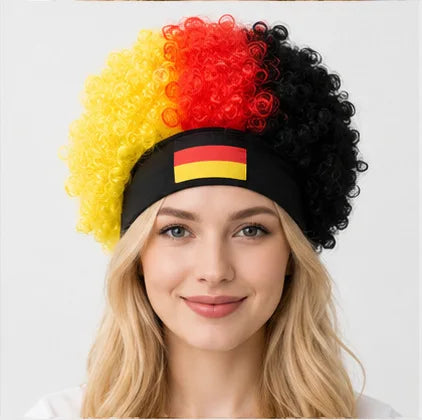 FIFA World Cup 2026 Curly Wig with Flag Headband