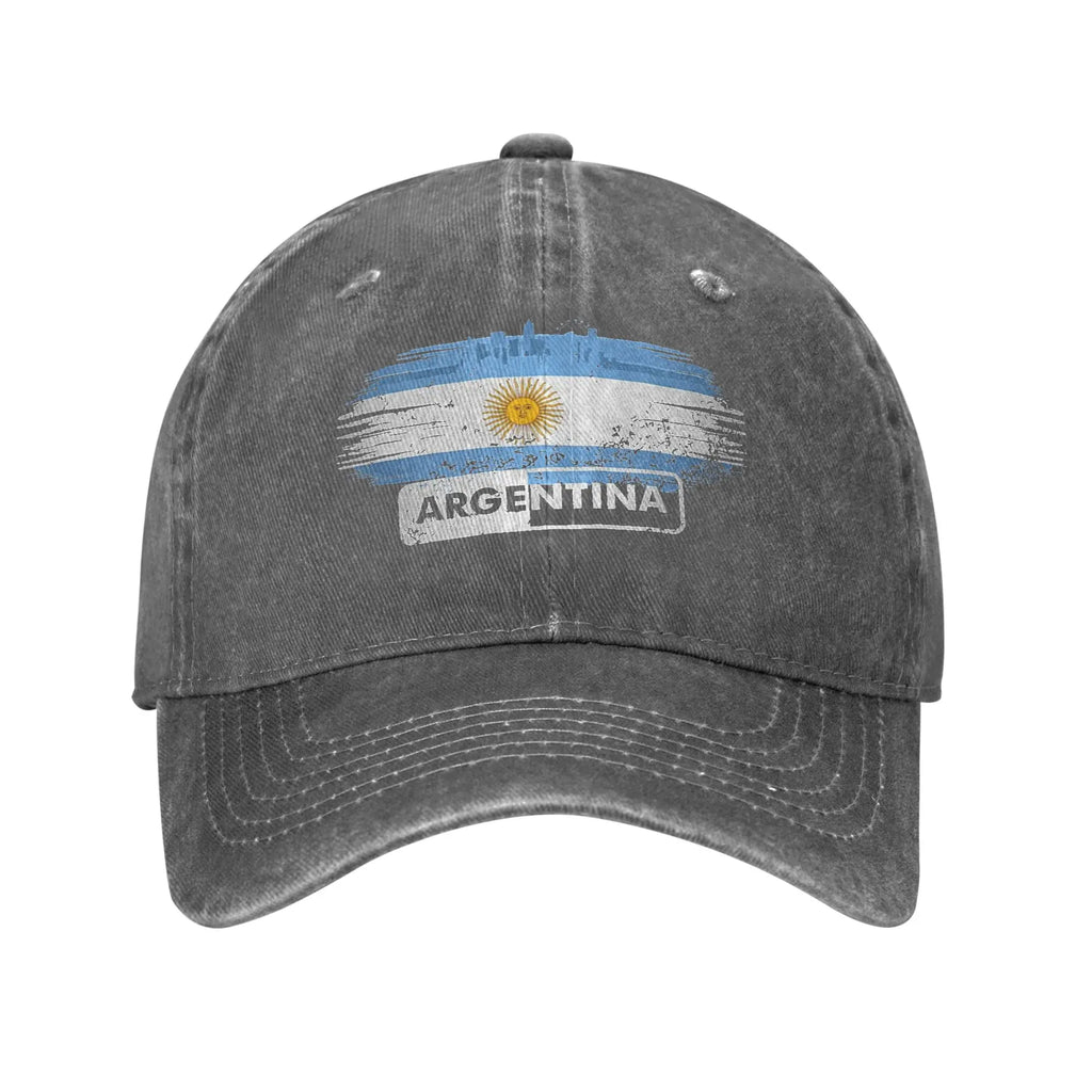Argentina Flag Washed Baseball Cap  Trendy Sun Trucker Hat Summer Women Men Outdoor Sport Baseball Caps
