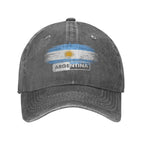 Argentina Flag Washed Baseball Cap  Trendy Sun Trucker Hat Summer Women Men Outdoor Sport Baseball Caps