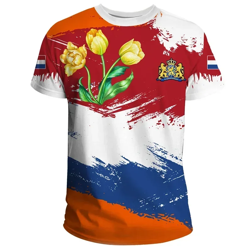 Dutch Team Shirt 2026 Football Jersey Netherlands Flag T Shirt Men 3D Printing Dutch T-Shirt Jersey Soccer Germany Dropshipper