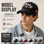 Vintage Washed Cotton Baseball Cap Men Canada Flag 3D Embroidery Dad Hat Women Retro Snapback Casquette Gorras