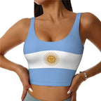 Argentina Flag Sports Vest — Women's Workout Top