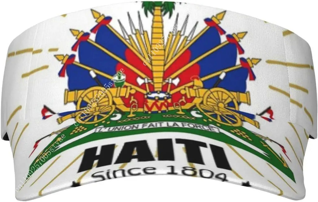 Haiti Flag Cap Man Woman Sport Visor Hat Fashion Sunhat Adjustable Outdoor Sun Hats Trucker Caps Casual Snapback Hat