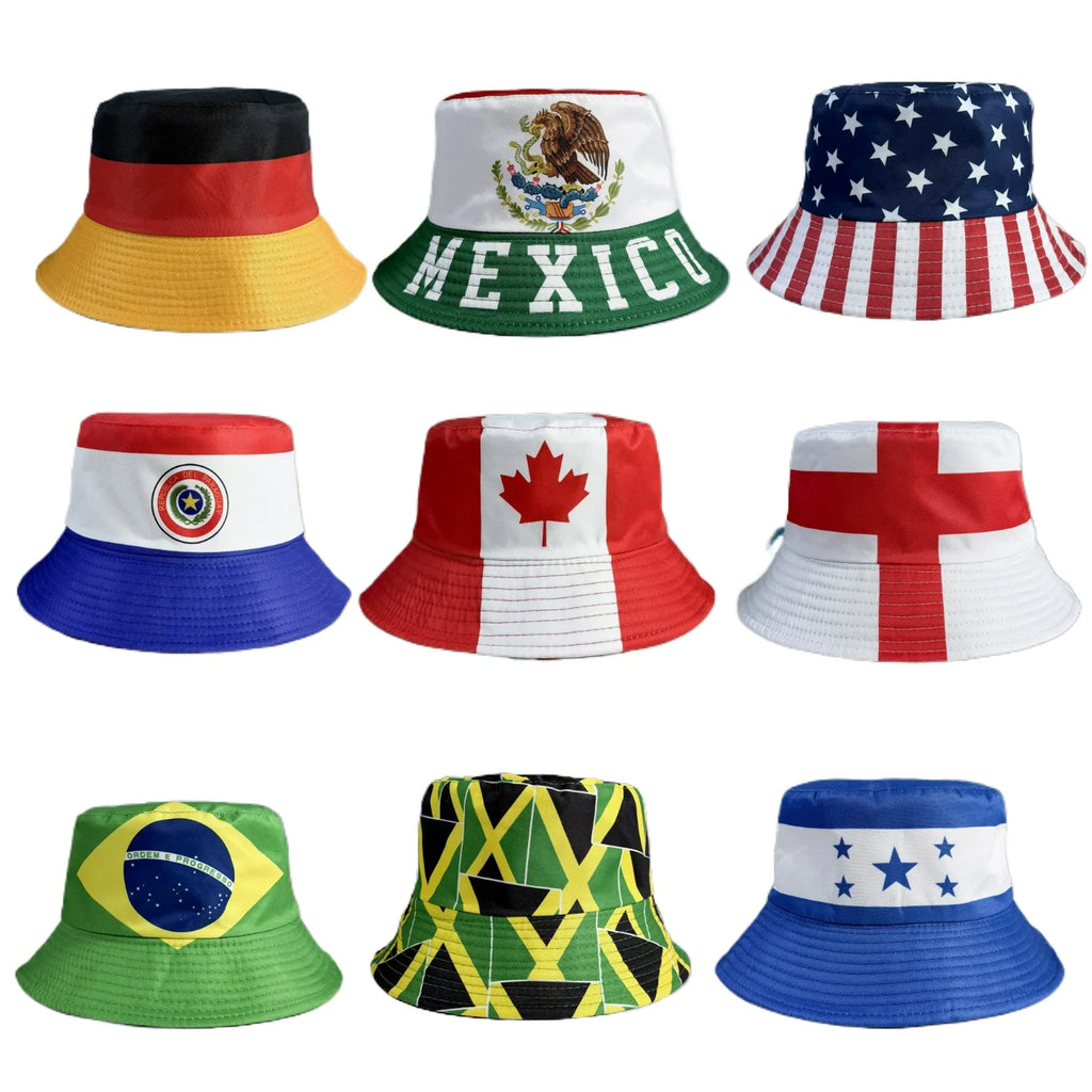 Cute Flag Bucket Hat Fashion Patriotic Summer Cap Unisex Printing Bucket Hat Outdoor Gardening Beach Camping Hiking Fishing Caps