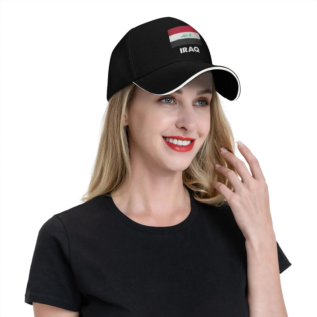 Iraq Flag Iraqi Baseball Cap  Casual Trucker Hat Summer Couple Women Kpop Rock Baseball Caps