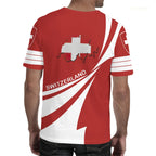 Swiss Flag Soccer Jersey T-shirts Summer Men Short Sleeved Casual Sports T Shirt Switzerland Football Clubs Fashion Man Clothes