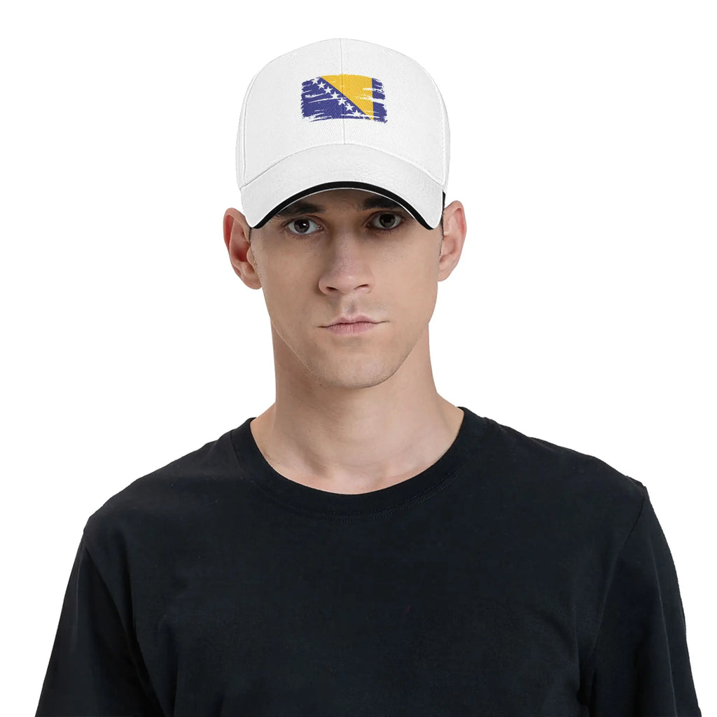 Bosnia Flag Symbol Casual Baseball Cap  Outdoor Sport Hip Hop Hats Summer Hot Sale Unisex Men Vintage Baseball Caps