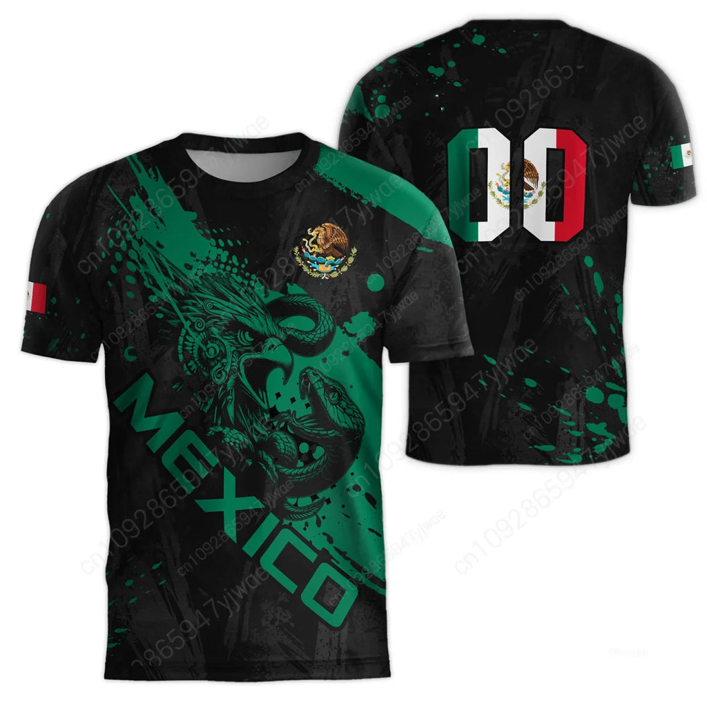 Mexico Soccer Jersey For Children 2026 Football National Team Fans Sportswear Short Sleeve Summer Men's Outdoor Training T-shirt