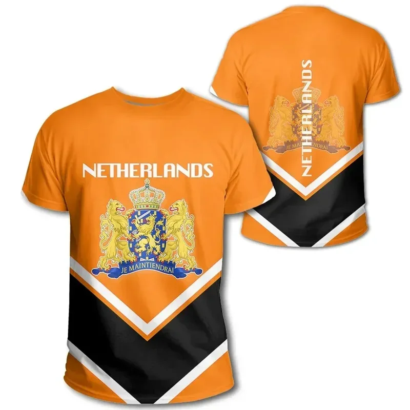 Dutch Team Shirt 2026 Football Jersey Netherlands Flag T Shirt Men 3D Printing Dutch T-Shirt Jersey Soccer Germany Dropshipper