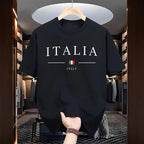 Italy Fashion T-shirts for Men High Quality 100% Cotton O-neck Short Sleeved Summer Daily Casual Sports Cool Tees City Vibe Tops