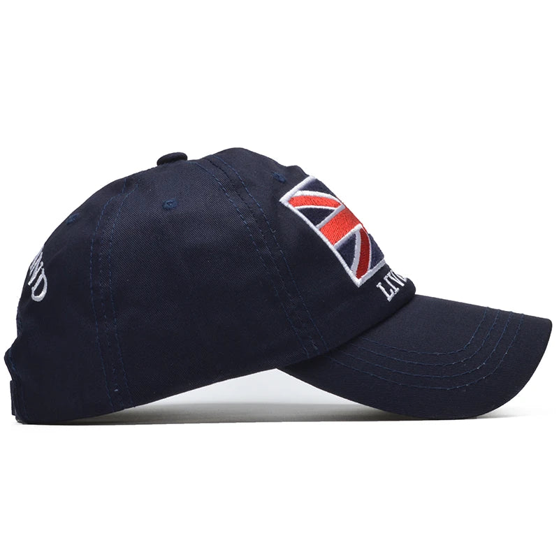 New Men's Baseball Cap Embroidery England Flag Brand Snapback Womens Baseball Hats Cotton Dad Hat Gorra Hombre Trucker Cap
