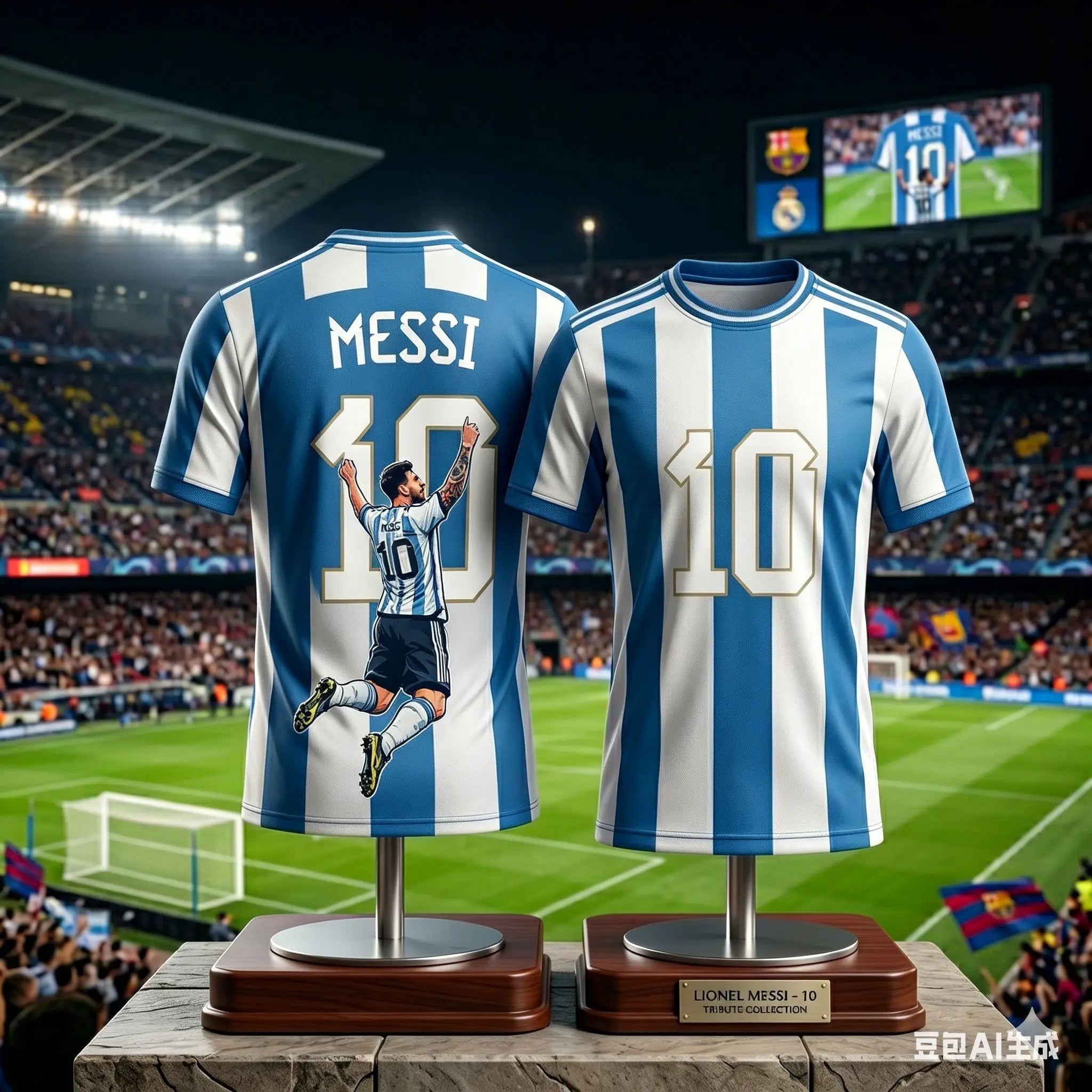 Kids #Messi #10 Soccer Jersey Boys Girls Football T Shirt Argentina Victory Hug Print Quick Dry Training Tee Fan Sport Tee