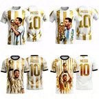 2026 Messi No. 10 Championship Football Jersey Argentina Football Fan Gifts Sports Men T-Shirt Children Clothing Tees Y2k Woman