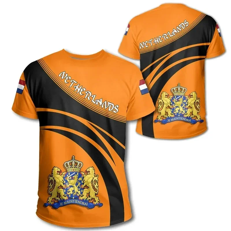 Dutch Team Shirt 2026 Football Jersey Netherlands Flag T Shirt Men 3D Printing Dutch T-Shirt Jersey Soccer Germany Dropshipper